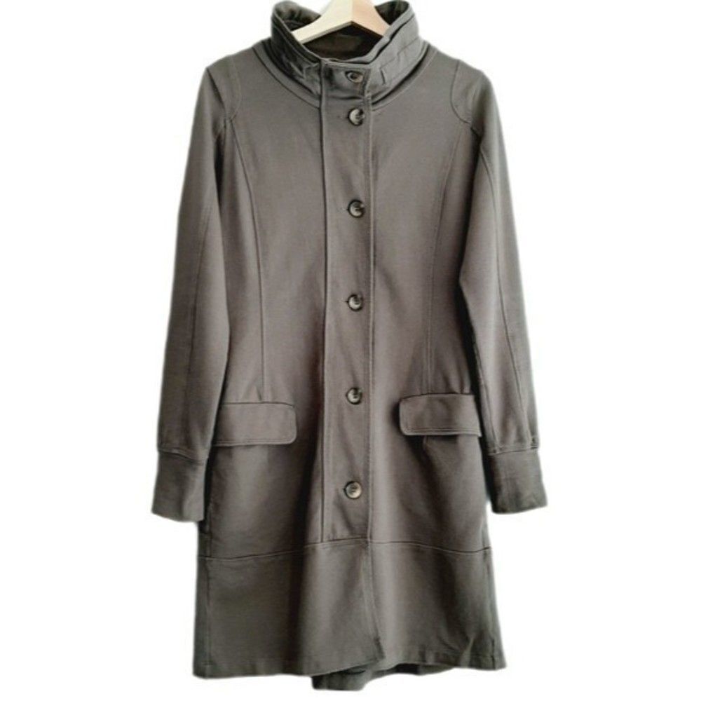 SANDWICH Long Cotton Cardigan Coat Jacket Grey Sz S